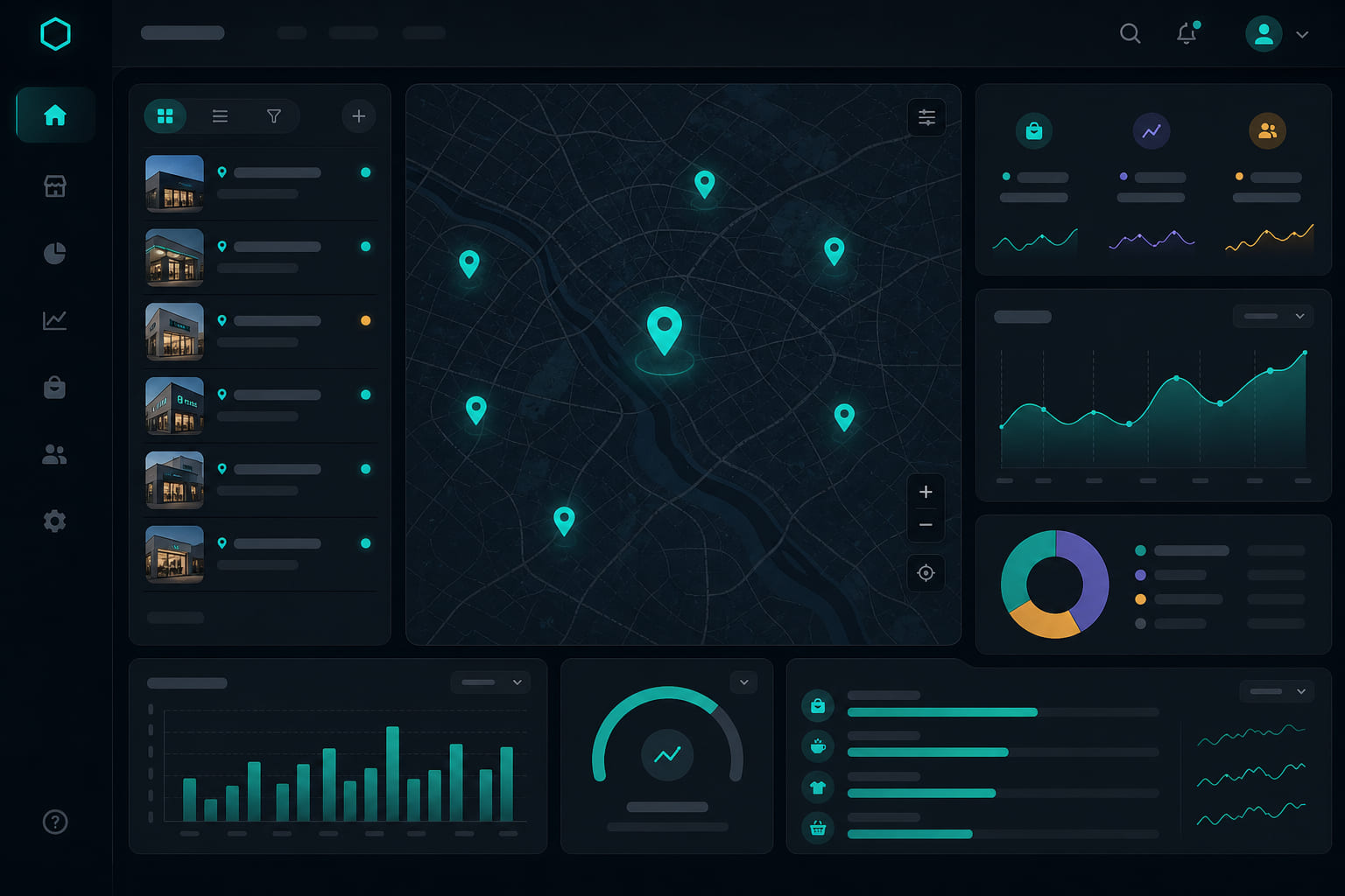Location settings with operating hours and timezone configuration