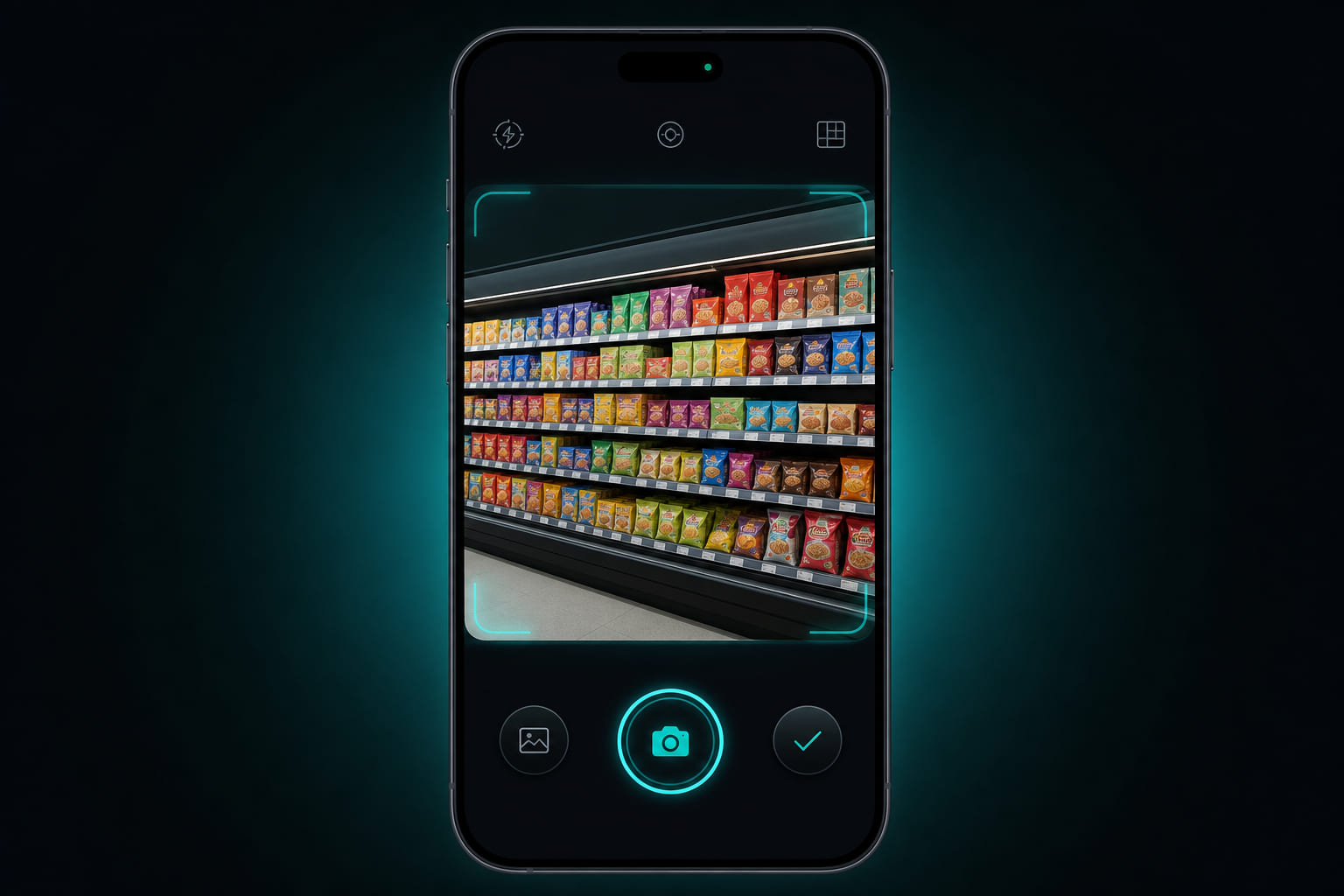 Photo capture screen when completing a task on the StoreBoard mobile app